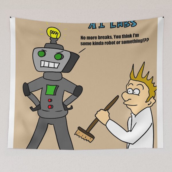 Item preview, AI funny cartoon robot design designed and sold by Grant Wilson.