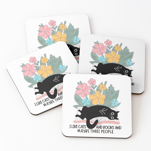 Item preview, I Like Cats And Books And Maybe Three People designed and sold by GroovyFusion.