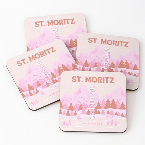 Item preview, St. Moritz Travel Art, Switzerland Travel Art, Preppy Art designed and sold by Magic Love Art Print.