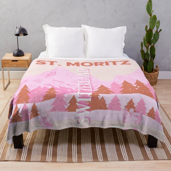 Item preview, St. Moritz Travel Art, Switzerland Travel Art, Preppy Art designed and sold by Magic Love Art Print.