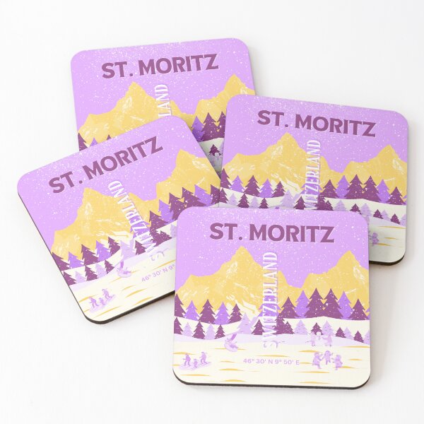 Item preview, St. Moritz Travel Art, Switzerland Travel Art, Preppy  designed and sold by Magic Love Art Print.