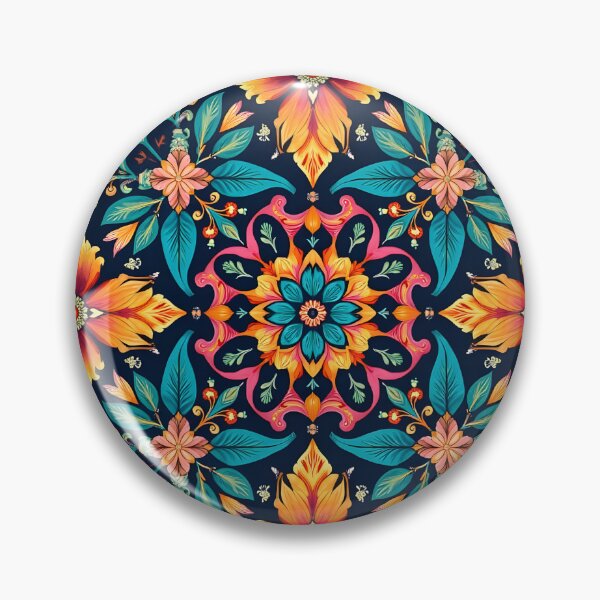 Item preview, Colorful Boho Floral Pattern Elegant Symmetry designed and sold by pASob-dESIGN.