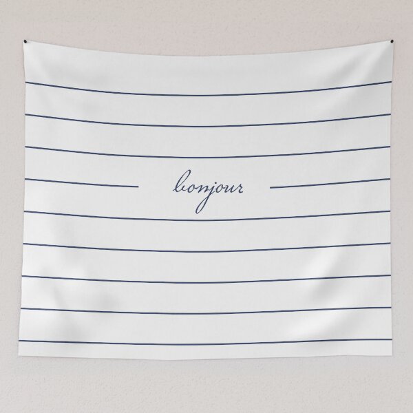 Item preview, Bonjour stripes designed and sold by Ramona-Gliga.