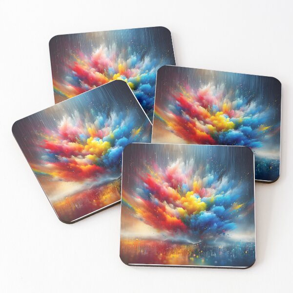Item preview, Colorful Rain Symphony on Canvas designed and sold by inkNext.