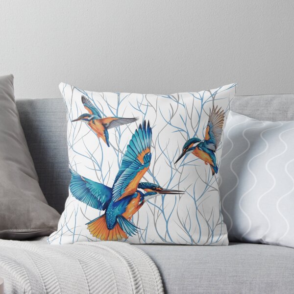 Item preview, Kingfishers in Flight designed and sold by TurquoiseBird.