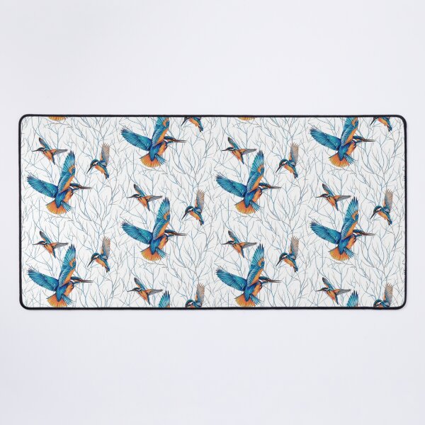 Item preview, Kingfishers in Flight designed and sold by TurquoiseBird.