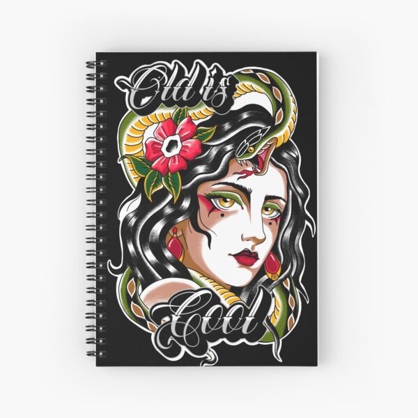 Aperçu de l'œuvre Femme et serpent vintage créée et vendue par Scobtattoo.