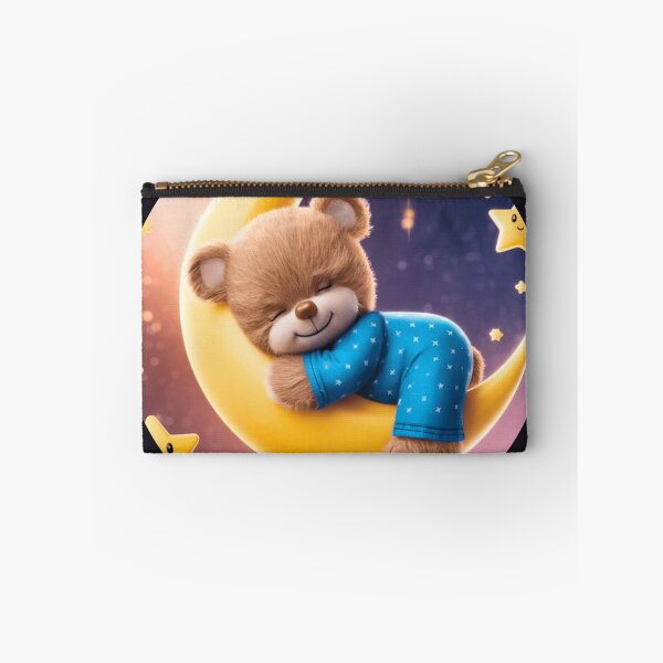 Item preview, Cute Teddy Bear Sleeping on Half Moon designed and sold by HanaiPrint.