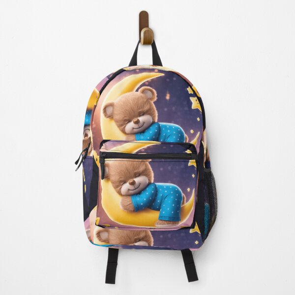 Item preview, Cute Teddy Bear Sleeping on Half Moon designed and sold by HanaiPrint.