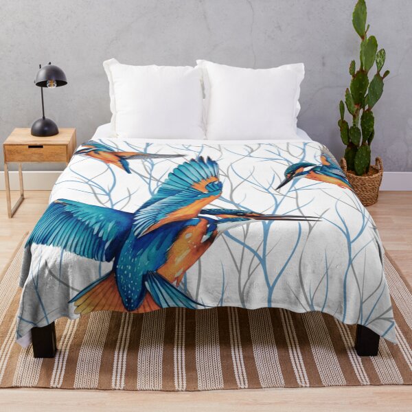 Item preview, Kingfishers in Flight designed and sold by TurquoiseBird.