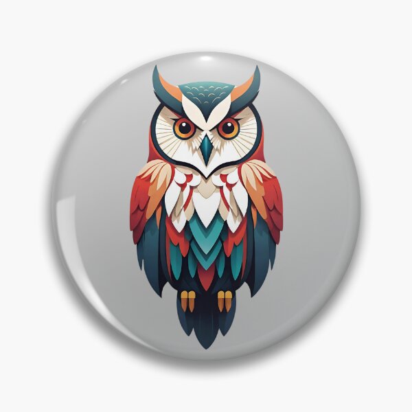 Item preview, Vibrant Geometric Owl – Bold & Colorful Wildlife Art designed and sold by Evo Desings.