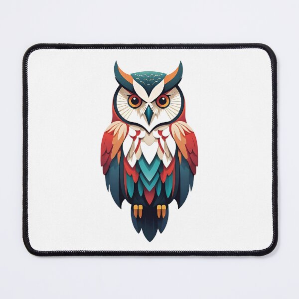 Item preview, Vibrant Geometric Owl – Bold & Colorful Wildlife Art designed and sold by Evo Desings.
