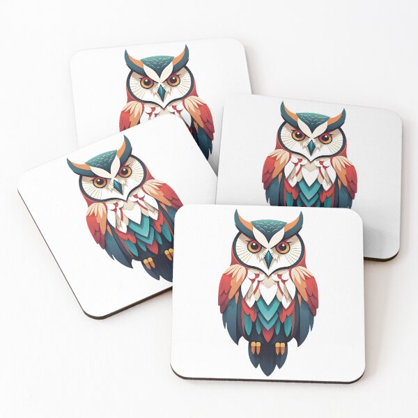 Item preview, Vibrant Geometric Owl – Bold & Colorful Wildlife Art designed and sold by Evo Desings.