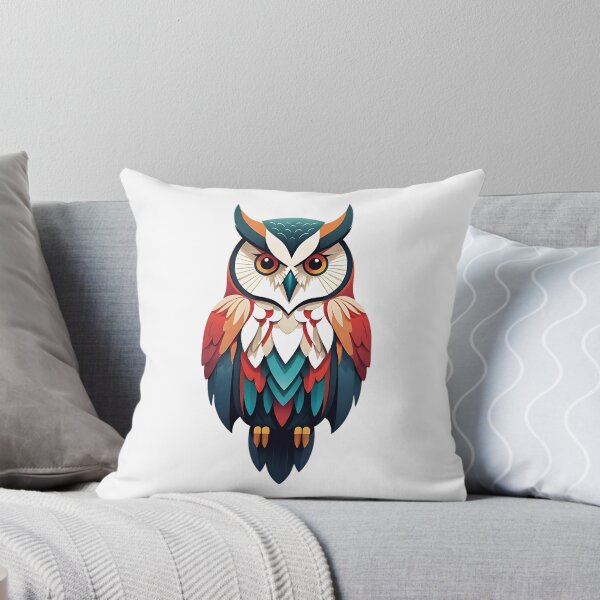 Item preview, Vibrant Geometric Owl – Bold & Colorful Wildlife Art designed and sold by Evo Desings.