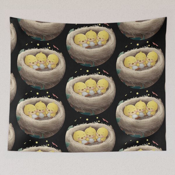 Item preview, Birdies Having a Good Night Sleep in their Nest designed and sold by HanaiPrint.