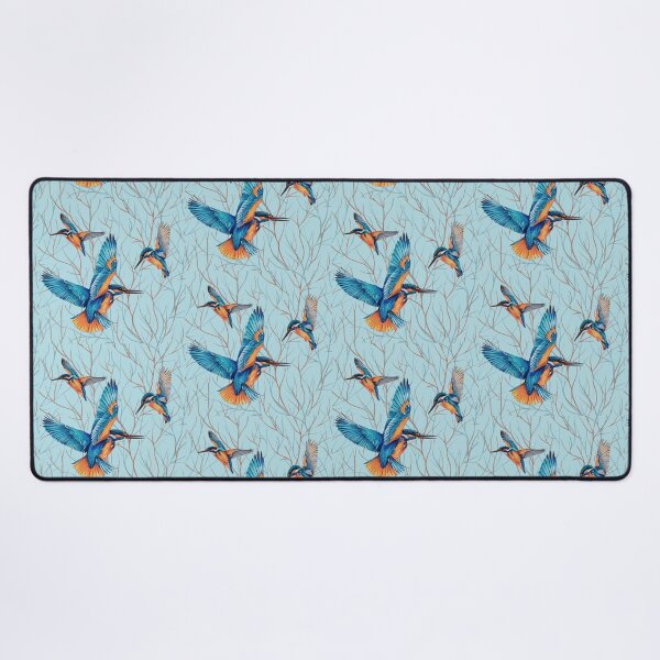 Item preview, Kingfishers in Flight designed and sold by TurquoiseBird.