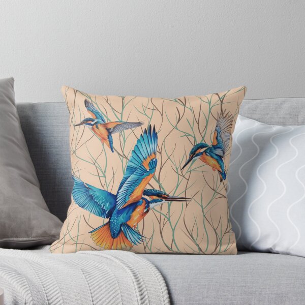 Item preview, Kingfishers in Flight designed and sold by TurquoiseBird.