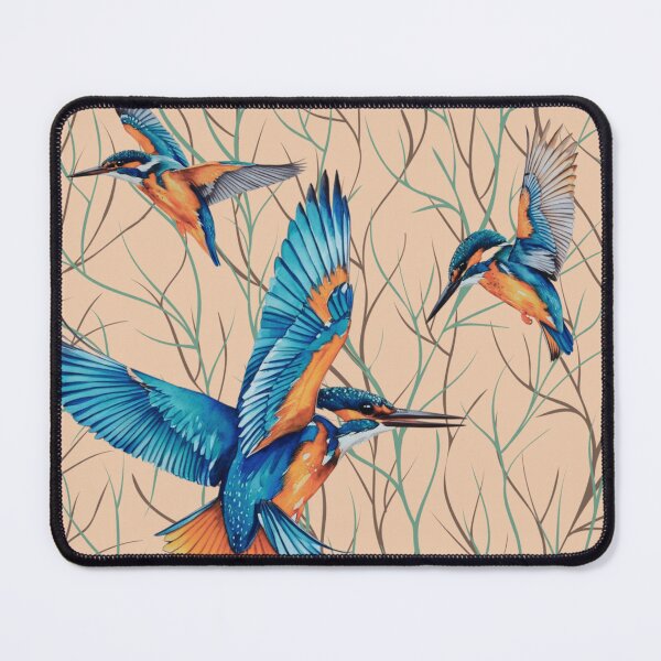 Item preview, Kingfishers in Flight designed and sold by TurquoiseBird.