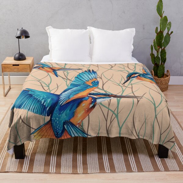 Item preview, Kingfishers in Flight designed and sold by TurquoiseBird.
