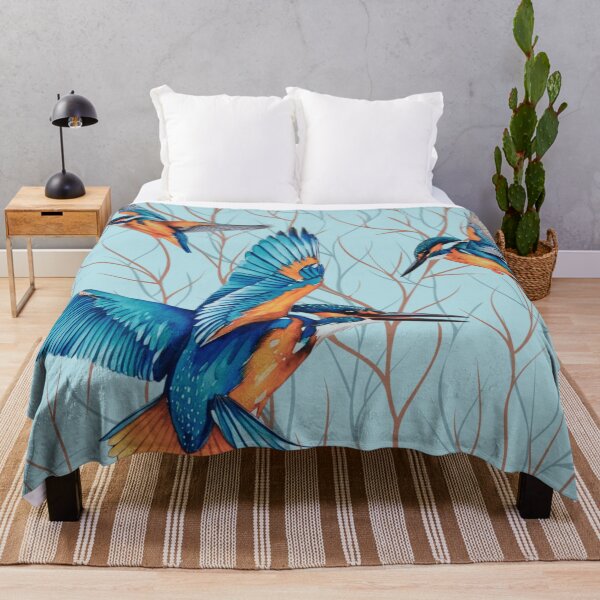 Item preview, Kingfishers in Flight designed and sold by TurquoiseBird.