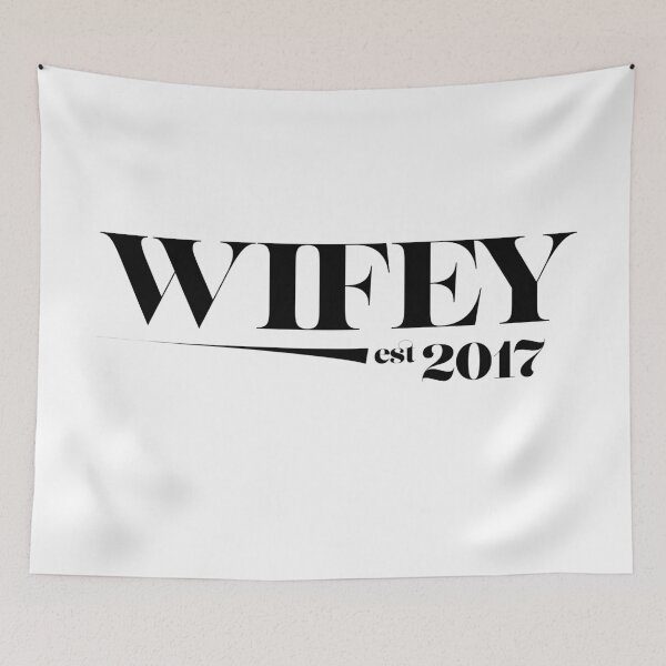 Item preview, Wifey Established 2017 - Wedding Anniversary Gift designed and sold by Lovers and Ravers.