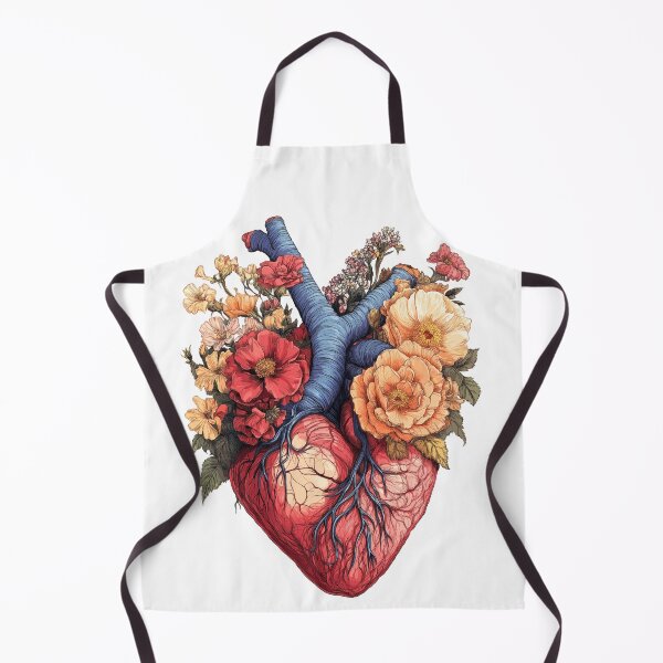 Item preview, Anatomical Heart with Flowers – Detailed Art designed and sold by FeliPrints.