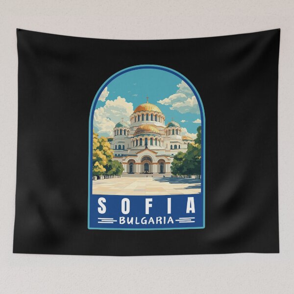 Item preview, Sofia in Bulgaria Retro Travel Art Emblem designed and sold by MaateoDesign.