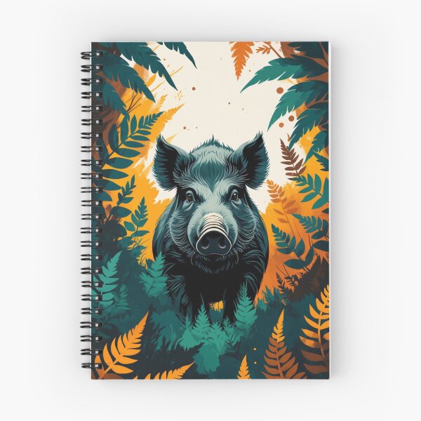 Item preview, Wild Boar Forest Illustration – Rustic Wildlife Art – Nature Wall Decor & Apparel designed and sold by Bobrucznik.