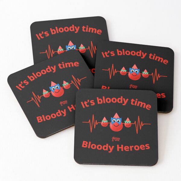 Item preview, It's bloody time for Bloody Heroes - funny gift for blood donors designed and sold by AtushaSpark.