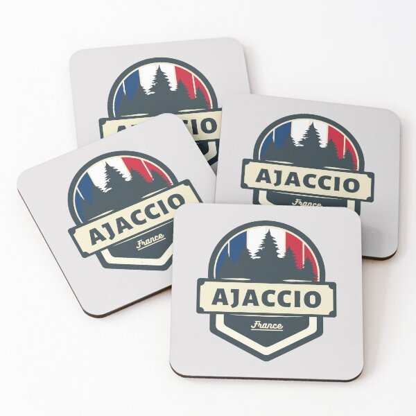 Artikelvorschau, Ajaccio Frankreich Retro Vintage Abzeichen entworfen und verkauft von World Designs.