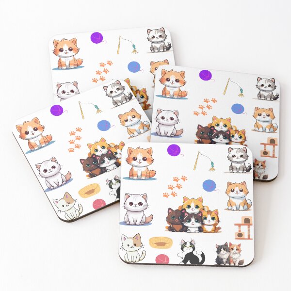 Item preview, Many and Different Cats and their Toys designed and sold by HanaiPrint.