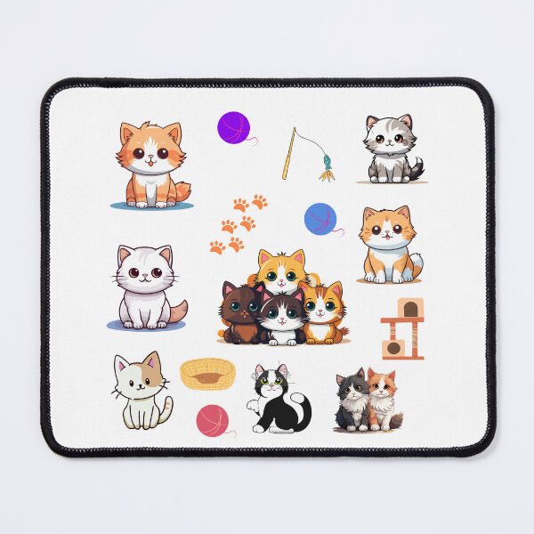 Item preview, Many and Different Cats and their Toys designed and sold by HanaiPrint.