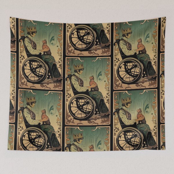 Item preview, Rolling with my cat homie wheelchair tarot designed and sold by MendaciousMina.
