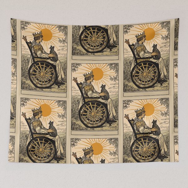 Item preview, Rolling with my cat homie wheelchair tarot designed and sold by MendaciousMina.