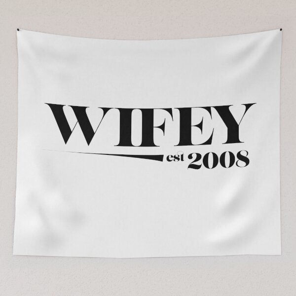 Item preview, Wifey Established 2008 - Wedding Anniversary Gift designed and sold by Lovers and Ravers.