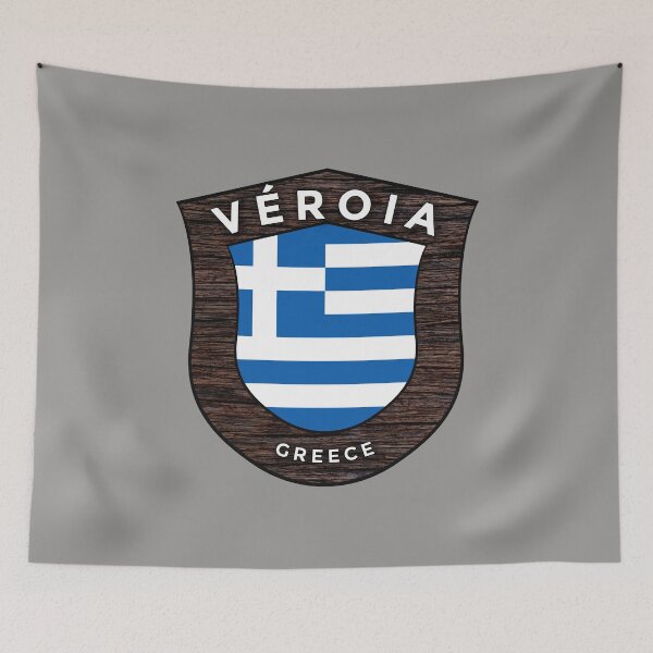 Item preview, Véroia Greece Emblem Flag designed and sold by World Designs.