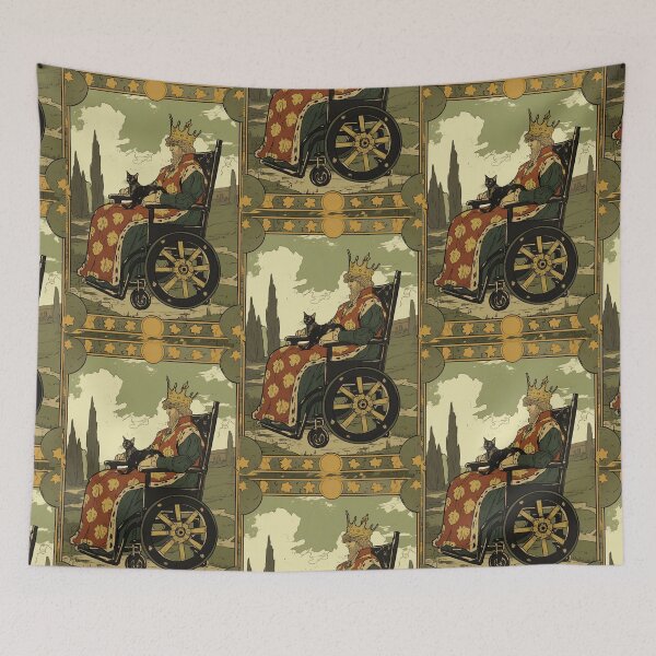 Item preview, Rolling with my cat homie wheelchair tarot designed and sold by MendaciousMina.