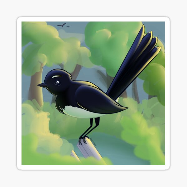 Item preview, Cute Willy Wagtail designed and sold by keshkolours.