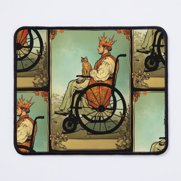 Item preview, Rolling with my cat homie wheelchair tarot designed and sold by MendaciousMina.