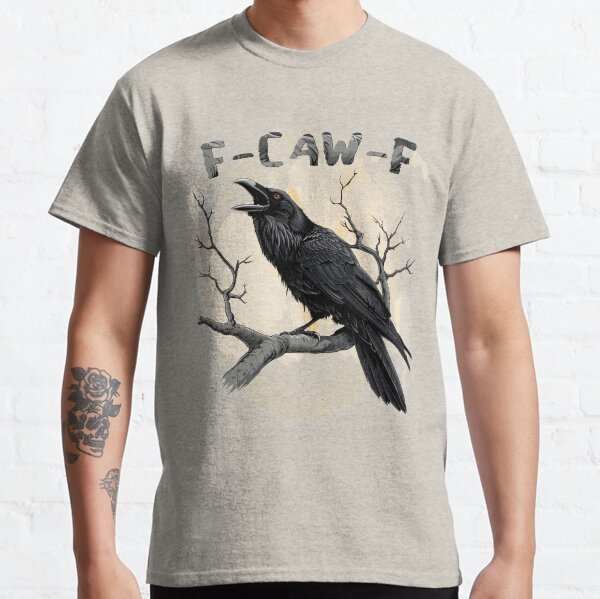 Item preview, F-Caw-F Funny Raven Pun – Gothic Crow Humor designed and sold by Aredbox.