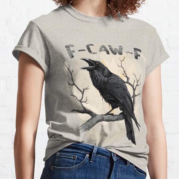 Item preview, F-Caw-F Funny Raven Pun – Gothic Crow Humor designed and sold by Aredbox.