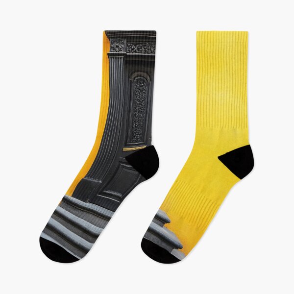 Item preview, Bright yellow wall with black door designed and sold by anytka.