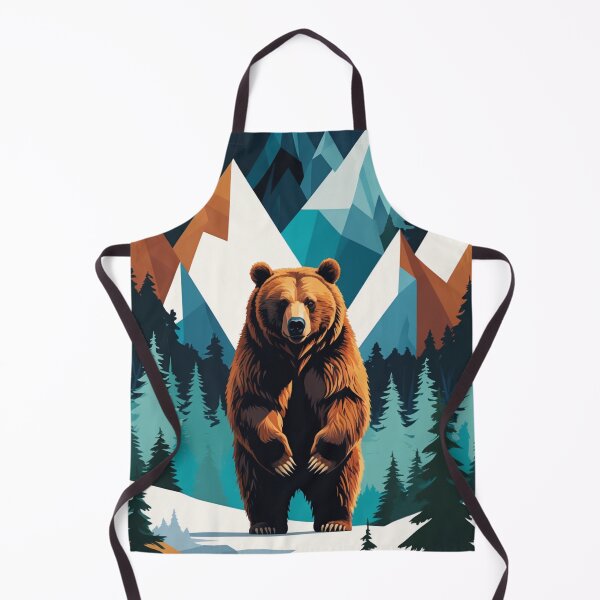 Item preview, Majestic Bear Illustration – Mountain Wildlife Art – Rustic Nature Decor & Apparel designed and sold by Bobrucznik.
