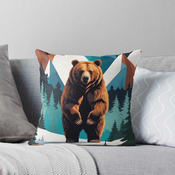 Item preview, Majestic Bear Illustration – Mountain Wildlife Art – Rustic Nature Decor & Apparel designed and sold by Bobrucznik.