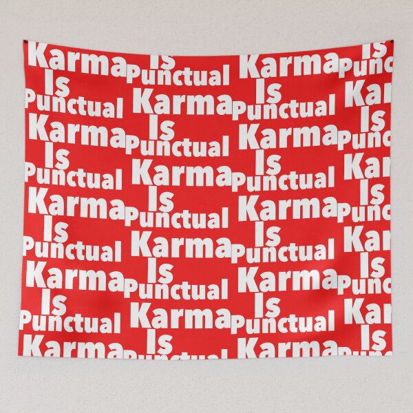 Item preview, Karma Is Punctual print novelty: Saying, Humor designed and sold by PSST-Design.