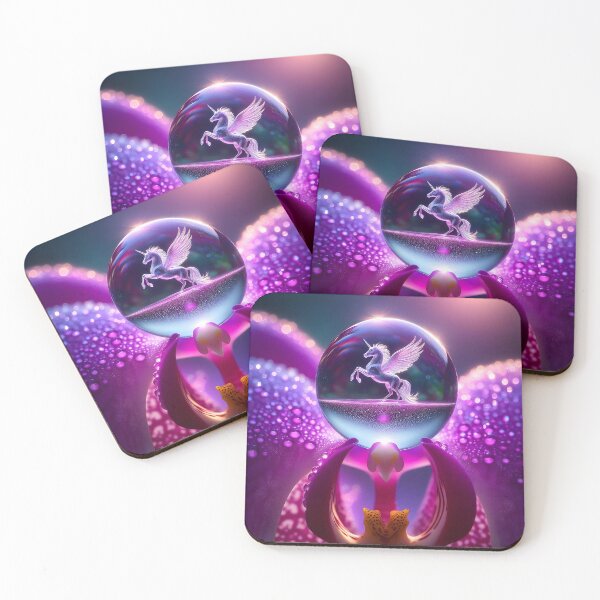 Item preview, Dewdrop Pegasus on Orchid Petal – Fantasy Art designed and sold by Euriruben.