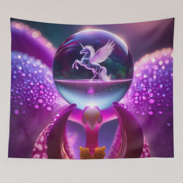 Item preview, Dewdrop Pegasus on Orchid Petal – Fantasy Art designed and sold by Euriruben.