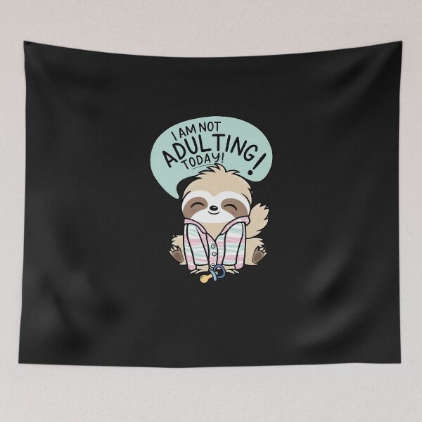Item preview, Adulting is hard: A Funny Sloth Design designed and sold by likeforcode.