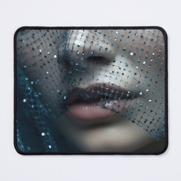 Item preview, Ethereal Beauty: Woman with Blue Mesh Veil designed and sold by anytka.
