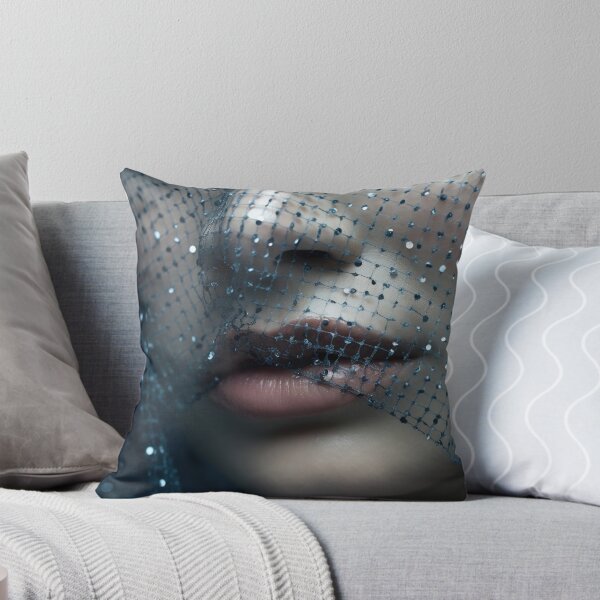 Item preview, Ethereal Beauty: Woman with Blue Mesh Veil designed and sold by anytka.
